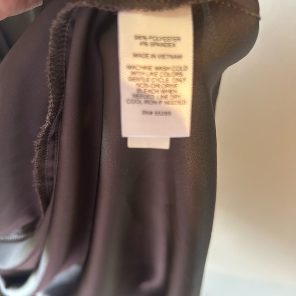 Express Gray Tan Relaxed Cut Out Blouse - Picture 6 of 6